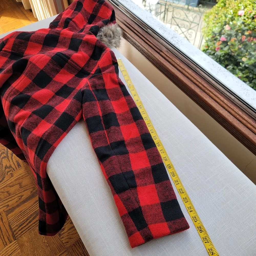 NEW J.Crew sz 12 Vail Parka Buffalo Plaid Wool Pea Coat Hood Classic NWT - Picture 11 of 14
